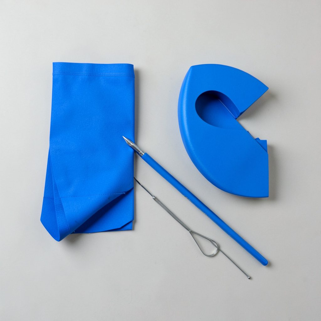 Overhead flat-lay photograph of a printed poster, marker, and scissors on a kraft paper background, lit with bright daylight and a creative DIY mood.